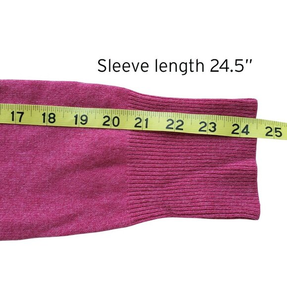 Apt 9 Cashmere Sweater Ruched V-Neck Cranberry Color Size L - Picture 14 of 15